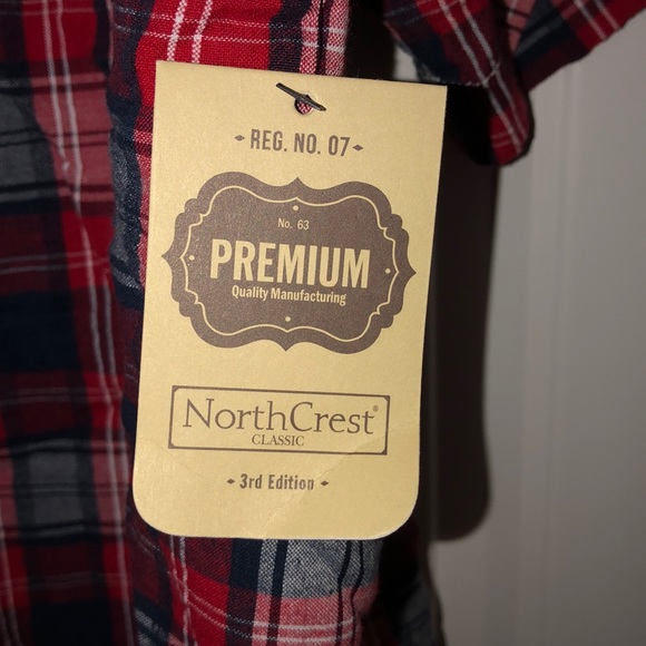 NWT🔥Mens Short Sleeve Northcrest Flannel - Picture 3 of 5